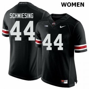 NCAA Ohio State Buckeyes Women's #44 Ben Schmiesing Black Nike Football College Jersey PVY4445AY